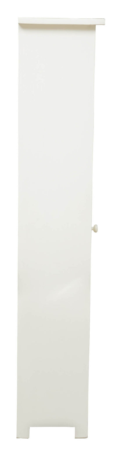 Biscottini Vetrinetta Country in legno massello di tiglio finitura bianco anticato.Made in Italy