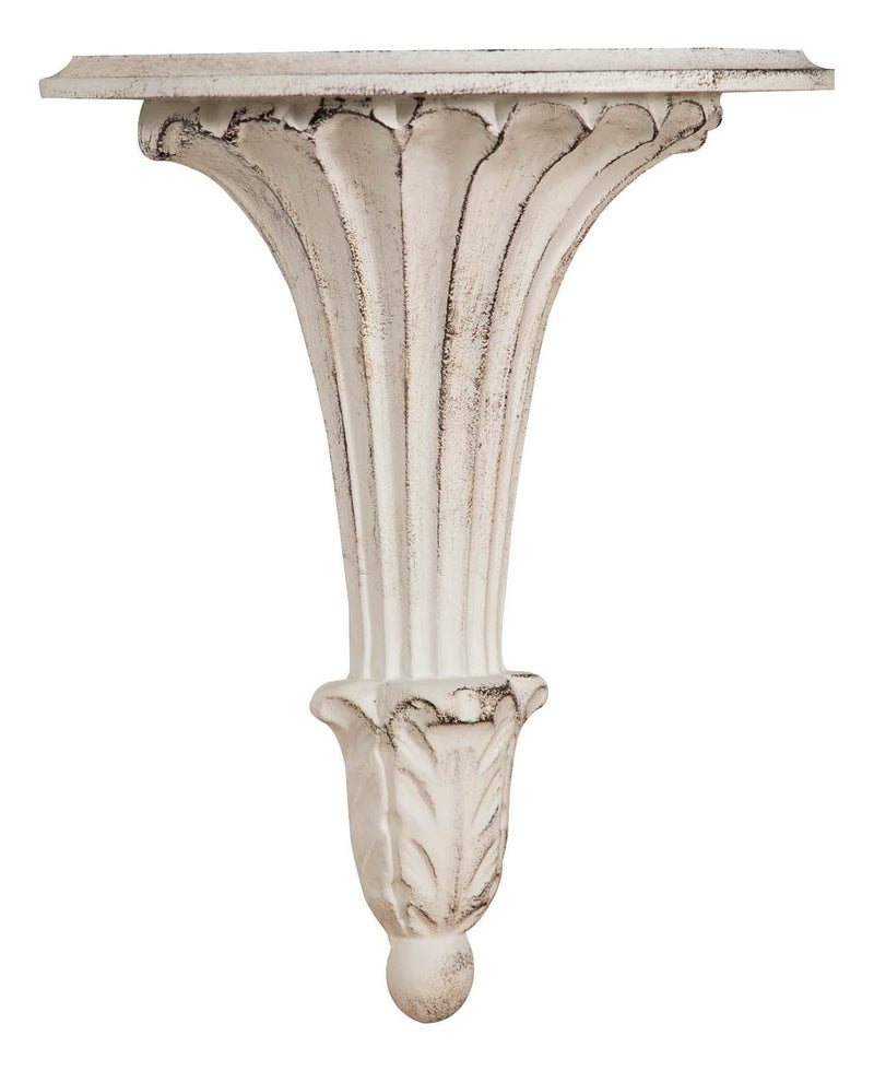 Biscottini Mensola a muro in legno finitura bianco anticato RIGHE Made in Italy Offerta