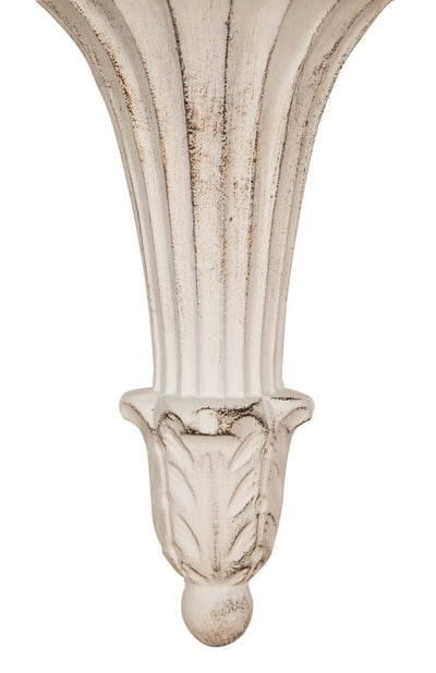 Biscottini Mensola a muro in legno finitura bianco anticato RIGHE Made in Italy Offerta