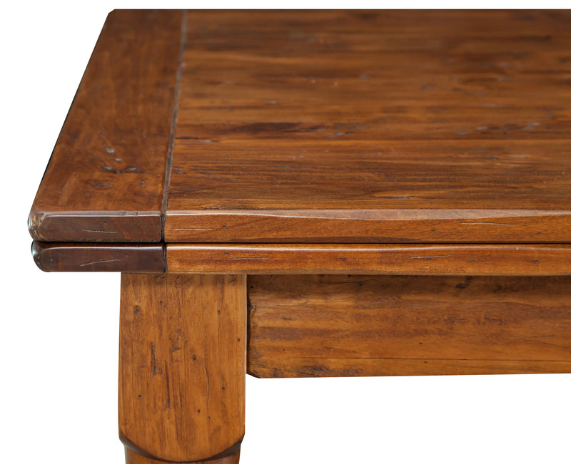 Biscottini Tavolo Country allungabile legno massello di tiglio finitura noce. Made in Italy