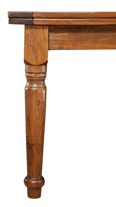 Biscottini Tavolo Country allungabile legno massello di tiglio finitura noce. Made in Italy