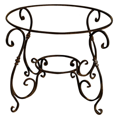 Biscottini Base tavolo in ferro pieno rotonda L107xPR107xH74 cm. forgiato mano trattato,