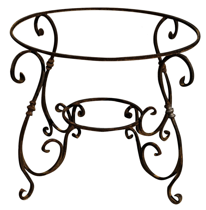 Biscottini Base tavolo in ferro pieno rotonda L107xPR107xH74 cm. forgiato mano trattato,