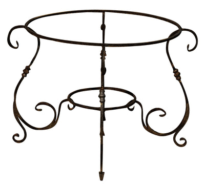 Biscottini Base tavolo in ferro pieno rotonda L107xPR107xH74 cm. forgiato mano trattato,