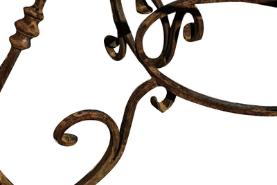 Biscottini Base tavolo in ferro pieno rotonda L107xPR107xH74 cm. forgiato mano trattato,