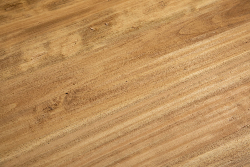 Biscottini Tavolo in legno massello di tiglio allungabile struttura grigio anticato piano finitura naturale Made in Italy