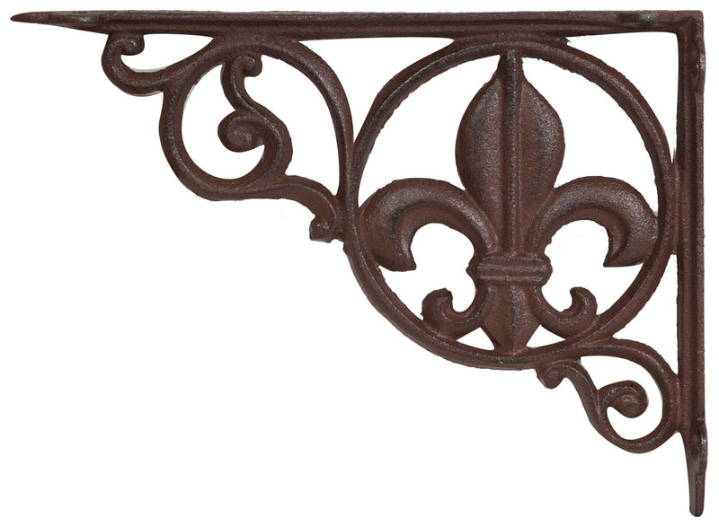 Biscottini Mensola a muro in ghisa L23,3xP3xH17,5 cm finitura ruggine anticata Reggi