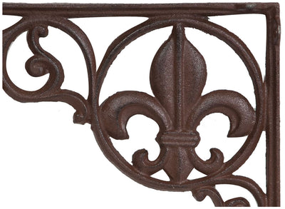 Biscottini Mensola a muro in ghisa L23,3xP3xH17,5 cm finitura ruggine anticata Reggi