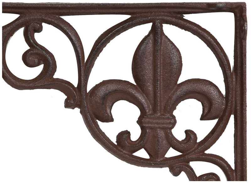 Biscottini Mensola a muro in ghisa L23,3xP3xH17,5 cm finitura ruggine anticata Reggi