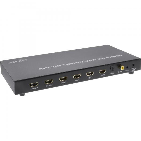 Switch/commutatore matrice HDMI InLine - 4K2K - 4 ingressi a 2 uscite