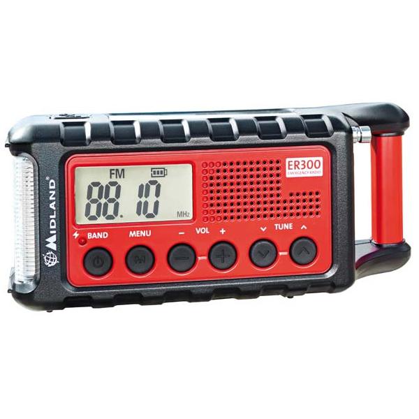 Midland ER300 Portatile Analogico Nero, Rosso (Midland ER300 B?rbar Analog Sort, R?d)