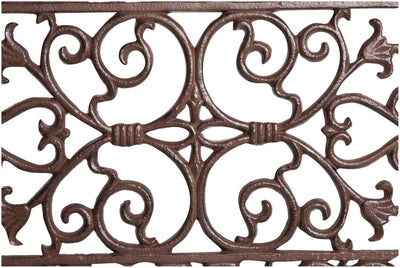 Biscottini Zerbino in ghisa finitura ruggine anticata L58xPR34xH1,5 cm rettangolare