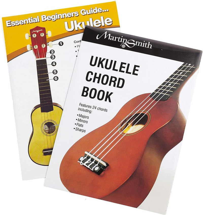 Ukulele Soprano con borsa per ukulele, libro degli accordi e corde di ricambio