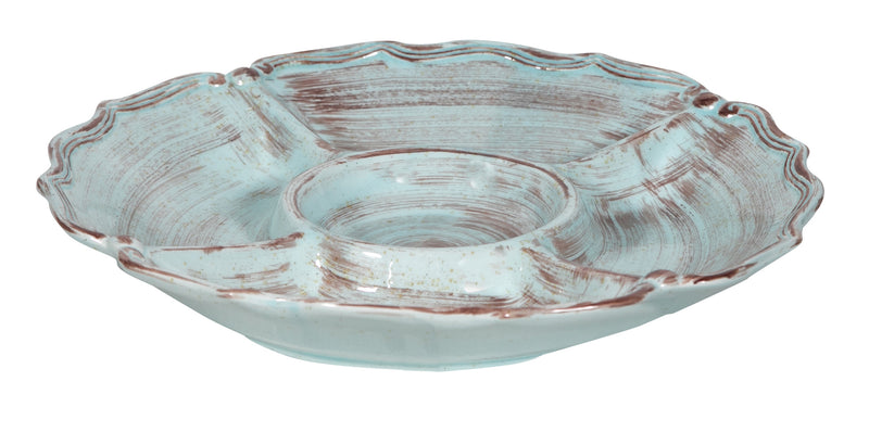 Biscottini ANTIPASTIERA CENTRO TAVOLA IN CERAMICA DI BASSANO MADE IN ITALY