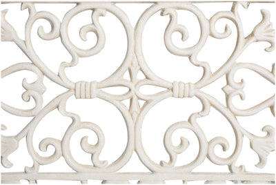 Biscottini Zerbino in ghisa finitura bianca anticata L58xPR34xH1,5 cm rettangolare