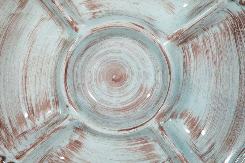 Biscottini ANTIPASTIERA CENTRO TAVOLA IN CERAMICA DI BASSANO MADE IN ITALY