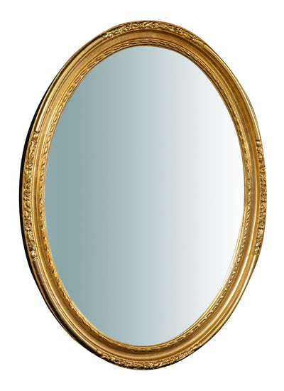 Biscottini SPECCHIERA DA PARETE VERTICALE/ORIZZONTALE IN LEGNO FINITURA IN FOGLIA ORO ANTICATO L72XPR5XH91 CM MADE IN ITALY