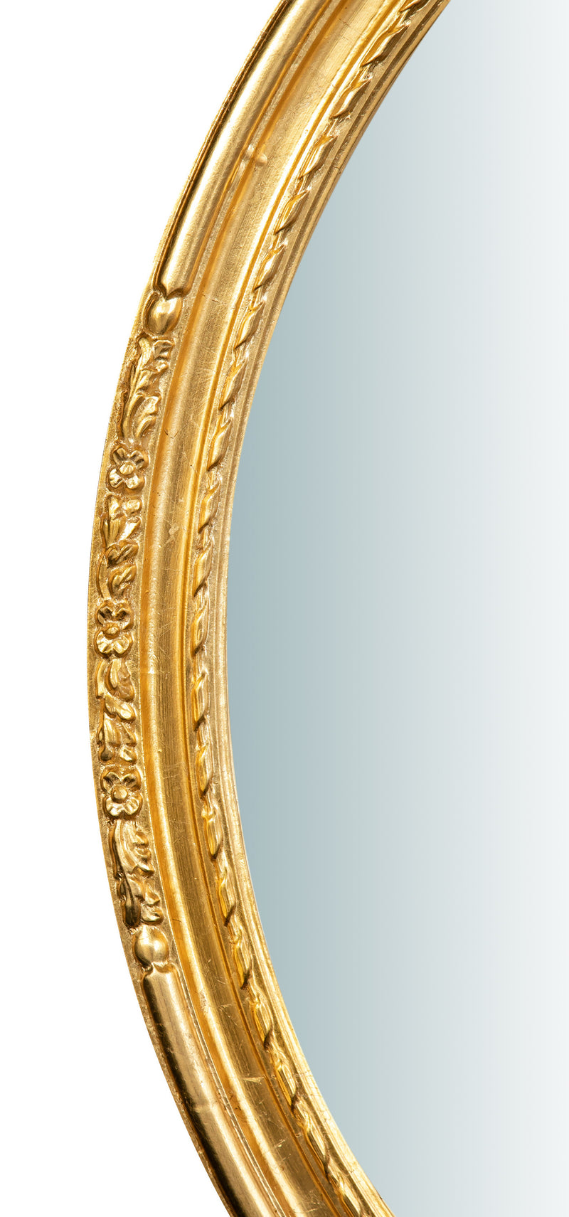 Biscottini SPECCHIERA DA PARETE VERTICALE/ORIZZONTALE IN LEGNO FINITURA IN FOGLIA ORO ANTICATO L72XPR5XH91 CM MADE IN ITALY