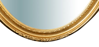 Biscottini SPECCHIERA DA PARETE VERTICALE/ORIZZONTALE IN LEGNO FINITURA IN FOGLIA ORO ANTICATO L72XPR5XH91 CM MADE IN ITALY