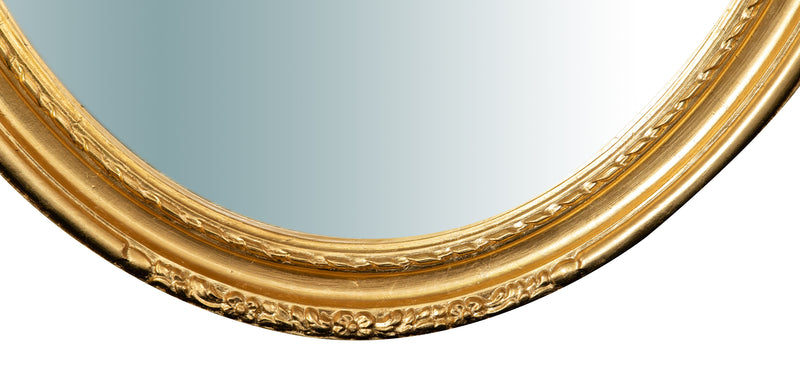 Biscottini SPECCHIERA DA PARETE VERTICALE/ORIZZONTALE IN LEGNO FINITURA IN FOGLIA ORO ANTICATO L72XPR5XH91 CM MADE IN ITALY