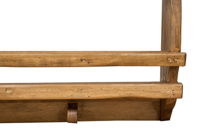 Biscottini PIATTAIA COUNTRY IN LEGNO MASSELLO DI TIGLIO FINITURA NATURALE L85XPR15XH65 CM. MADE IN ITALY