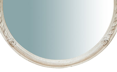 Biscottini SPECCHIERA DA PARETE IN LEGNO FINITURA BIANCO ANTICATO L40XPR4XH45 cm Made in Italy