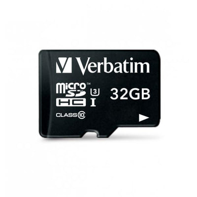 Memoria Micro SDHC Pro U3 32 Gb Verbatim 47041 - Transflash 32 Gb - Class10 UHS-3 - Lettura 90 MB/s - Adattatore incluso