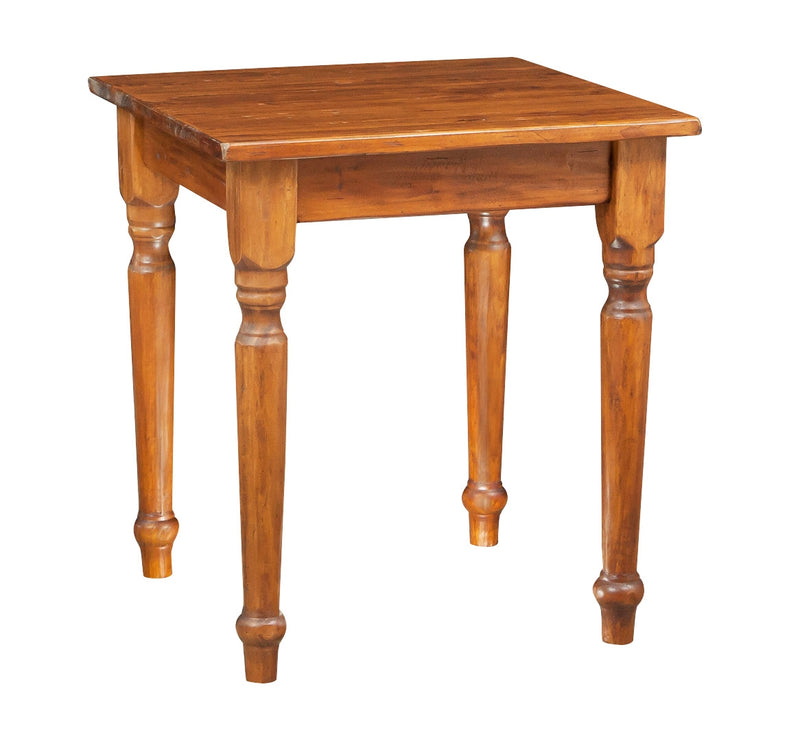 Biscottini Tavolo Country in legno massello di tiglio finitura noce L70xPR70xH78 cm. Made in Italy