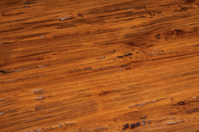 Biscottini Tavolo Country in legno massello di tiglio finitura noce L70xPR70xH78 cm. Made in Italy