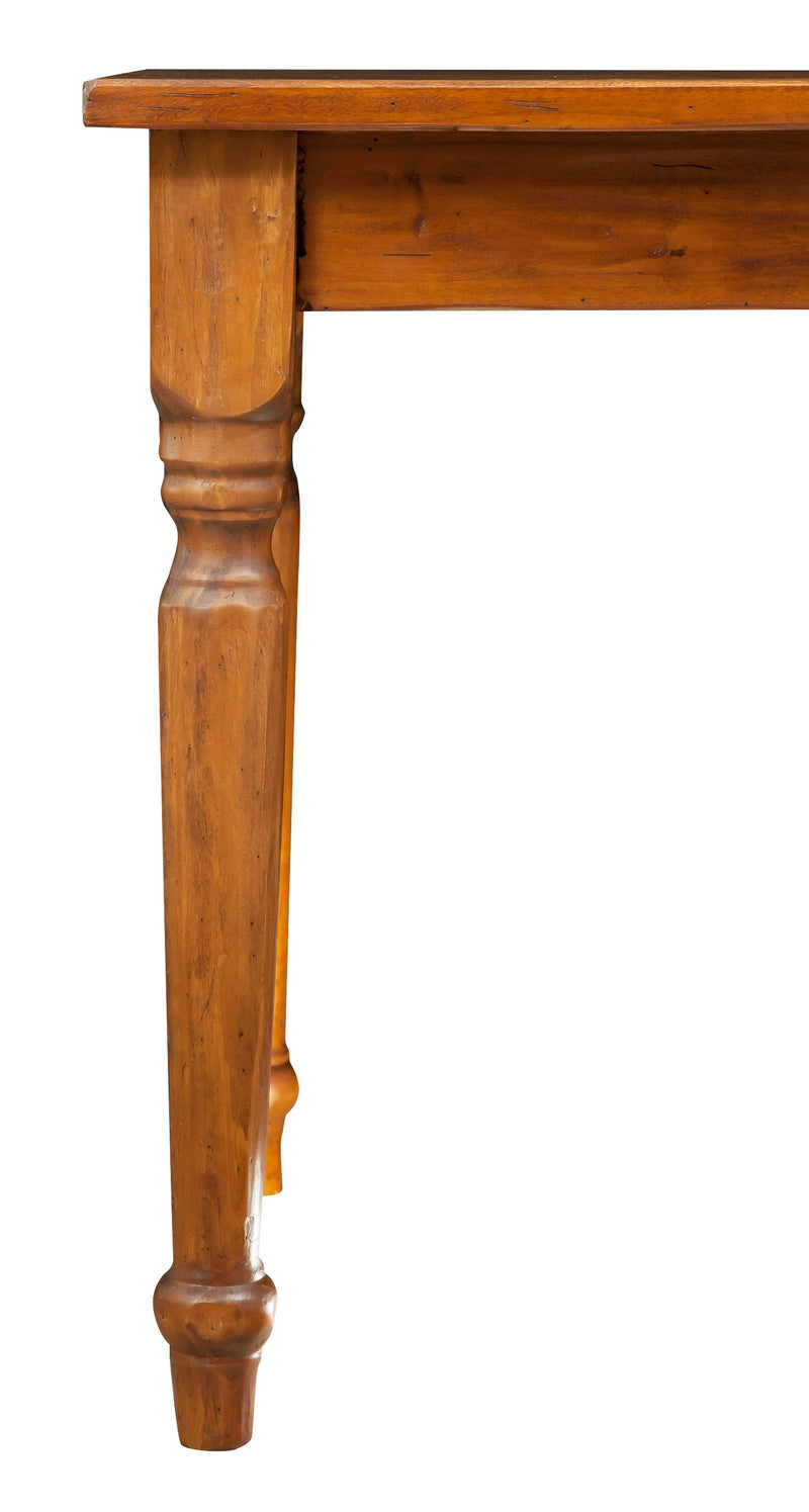 Biscottini Tavolo Country in legno massello di tiglio finitura noce L70xPR70xH78 cm. Made in Italy