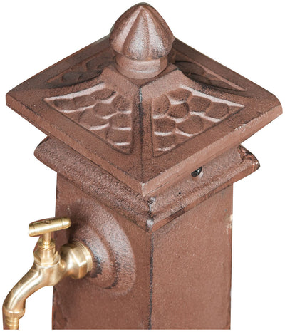 Biscottini Fontana in ghisa finitura ruggine anticata L37xPR30xH77 cm