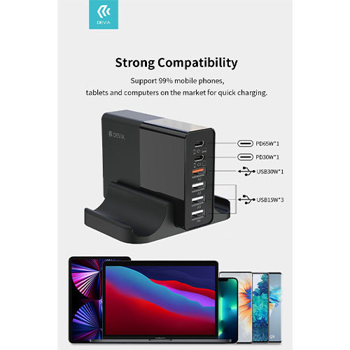 CARICATORE DA TAVOLO MULT 6 PORTE 80W