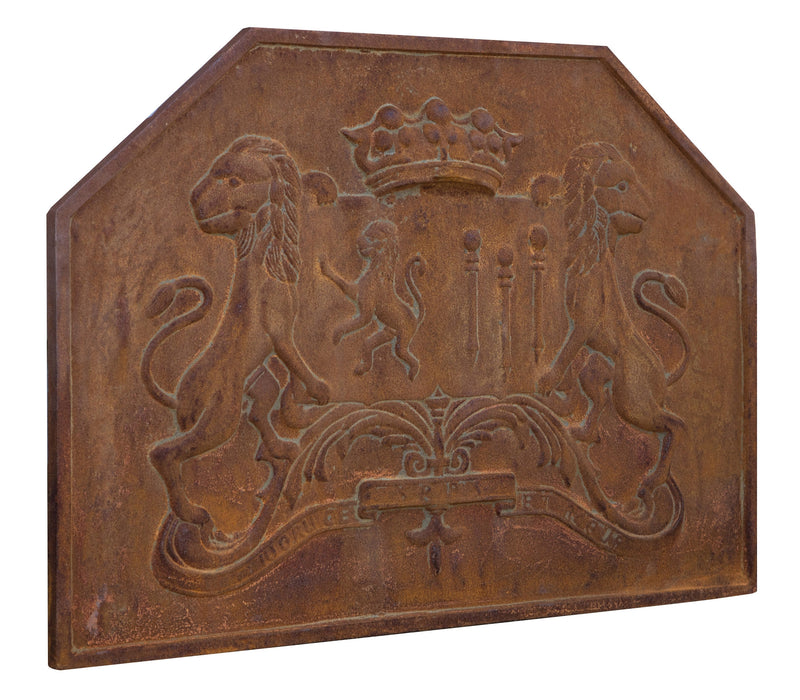 Biscottini PIASTRA DA CAMINO IN FUSIONE DI GHISA L88XPR3,5XH64 CM RUGGINE AL NATURALE