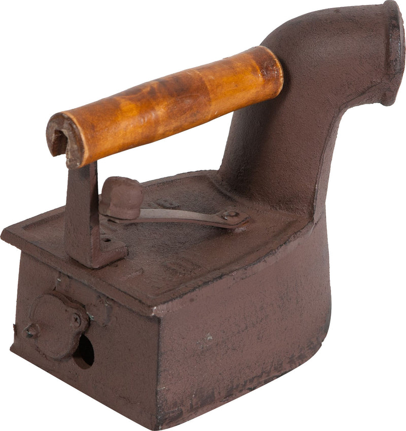 Biscottini Ferro da stiro in ghisa finitura ruggine anticata L21,5xPR12,5xH9,5 cm manico