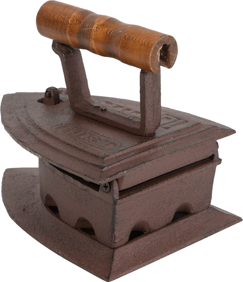 Biscottini Ferro da stiro in ghisa finitura ruggine anticata L19xPR15xH16,5 cm manico