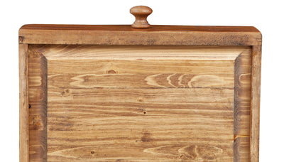 Biscottini Tavolo scrittoio Country in legno massello di tiglio finitura noce L120xPR80xH80 cm. Made in Italy