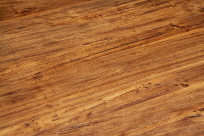 Biscottini Tavolo scrittoio Country in legno massello di tiglio finitura noce L120xPR80xH80 cm. Made in Italy