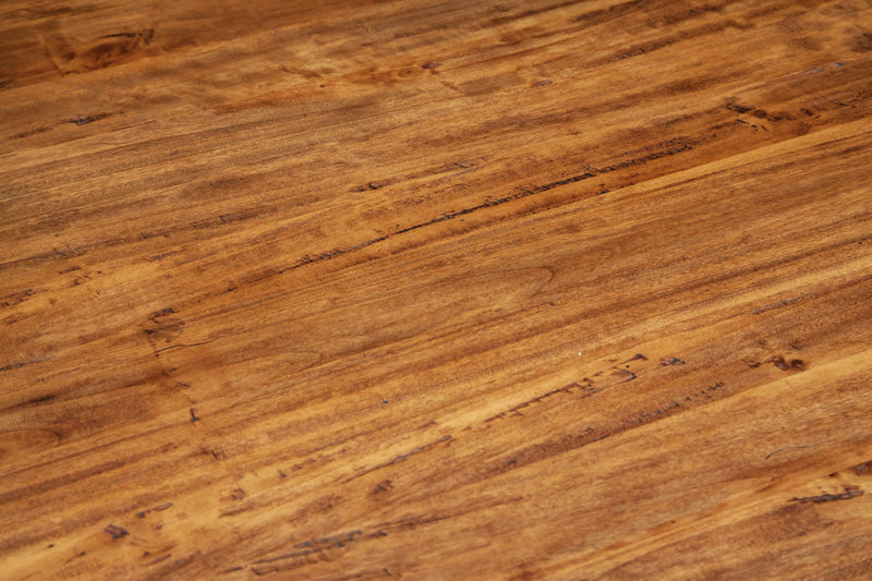 Biscottini Tavolo scrittoio Country in legno massello di tiglio finitura noce L120xPR80xH80 cm. Made in Italy