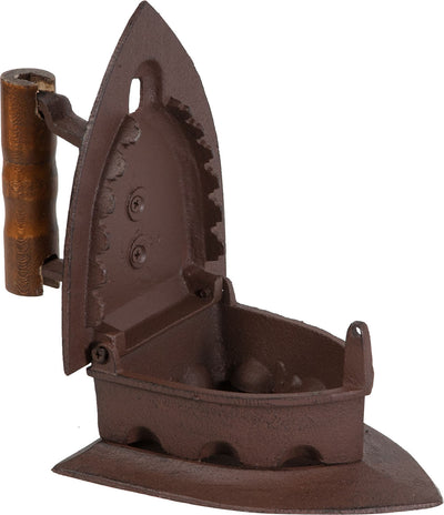 Biscottini Ferro da stiro in ghisa finitura ruggine anticata L19xPR15xH16,5 cm manico