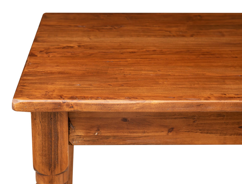 Biscottini Tavolo Country in legno massello di tiglio finitura noce. Made in Italy