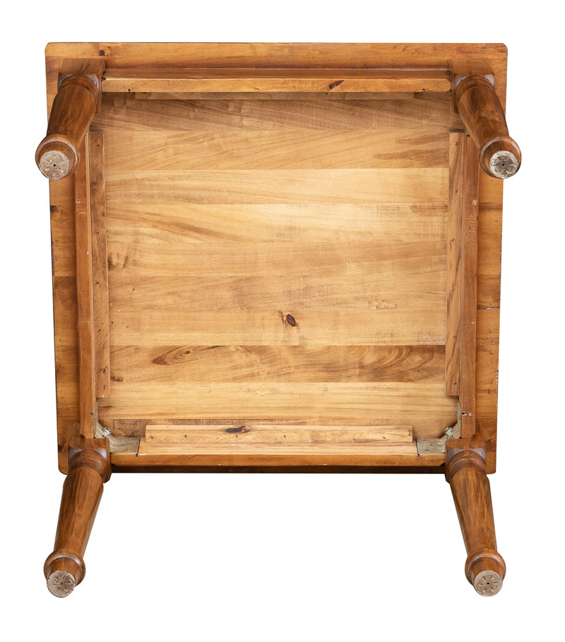 Biscottini Tavolo Country in legno massello di tiglio finitura noce. Made in Italy