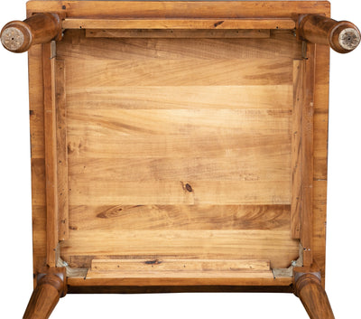 Biscottini Tavolo Country in legno massello di tiglio finitura noce. Made in Italy