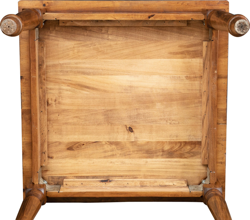 Biscottini Tavolo Country in legno massello di tiglio finitura noce. Made in Italy