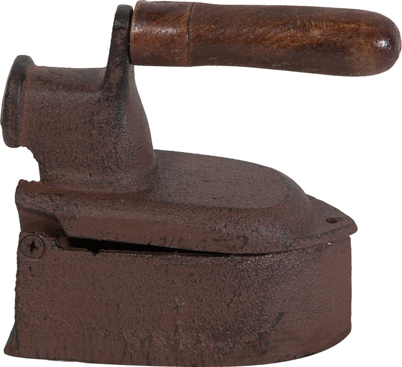 Biscottini Ferro da stiro in ghisa finitura ruggine anticata L14xPR6,5xH13,5 cm manico