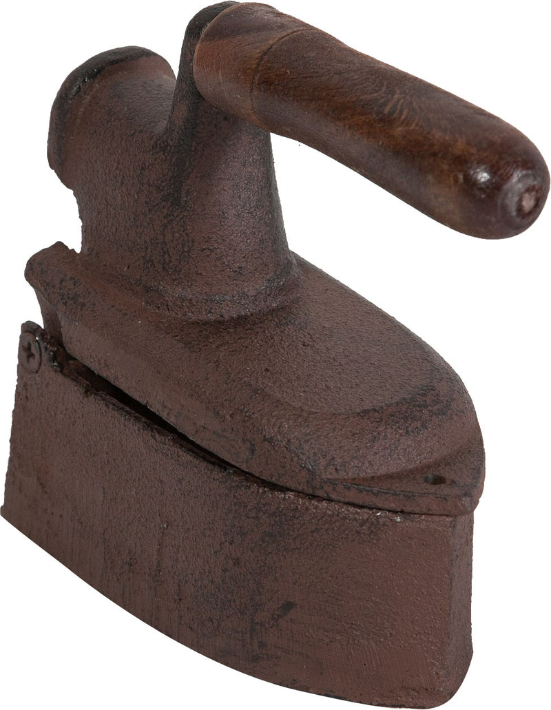 Biscottini Ferro da stiro in ghisa finitura ruggine anticata L14xPR6,5xH13,5 cm manico