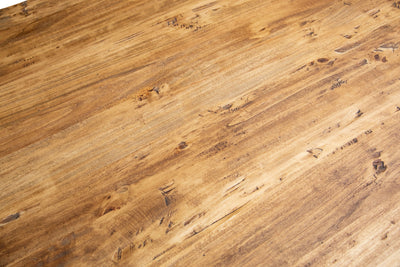 Biscottini Tavolo allungabile Country legno massello di tiglio struttura grigio anticato piano finitura naturale. Made Italy