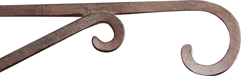 Biscottini Mensola in ghisa con gancio da muro in ghisa finitura ruggine anticata L36xPR5xH27 cm