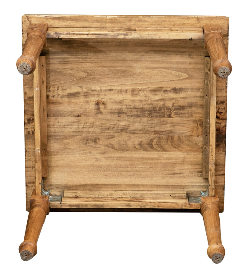 Biscottini Tavolo Country in legno massello di tiglio. Made in Italy quadrato Adatto