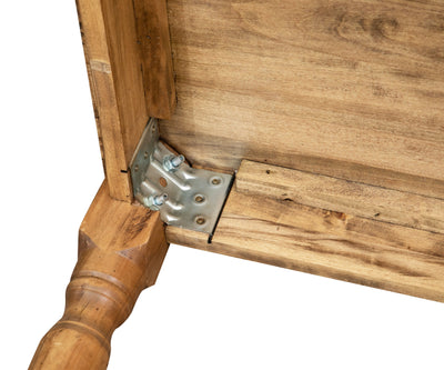 Biscottini Tavolo Country in legno massello di tiglio. Made in Italy quadrato Adatto