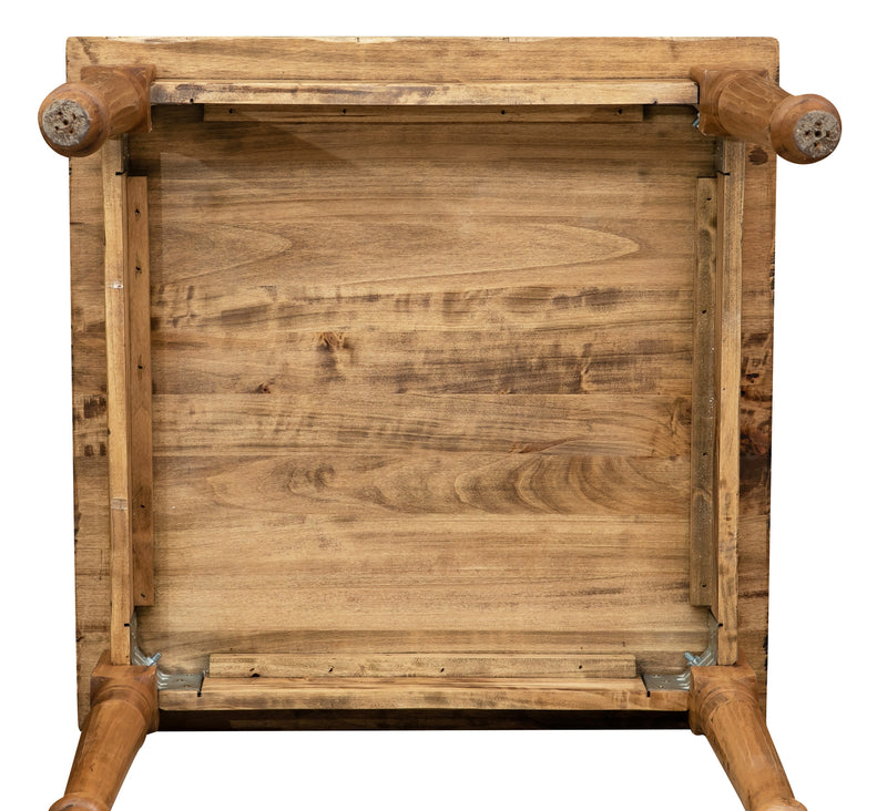 Biscottini Tavolo Country in legno massello di tiglio. Made in Italy quadrato Adatto